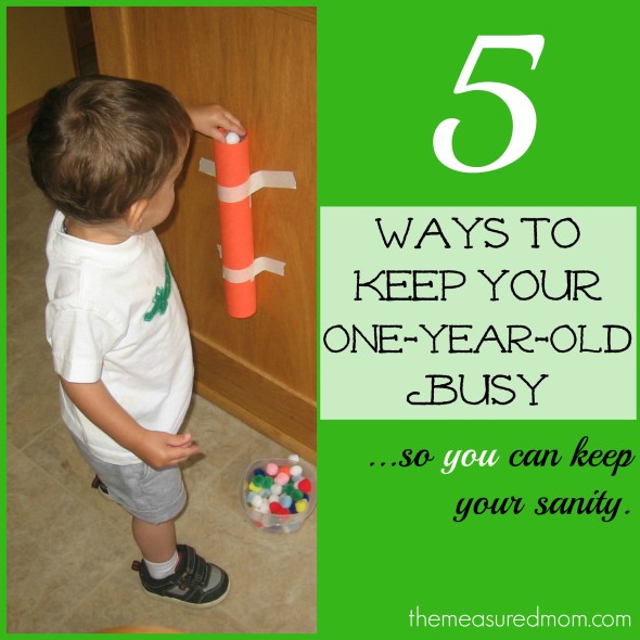 5 ways to keep toddler busy the measured mom 590x590 Toddler time: 5 ways to keep a 1 year old busy