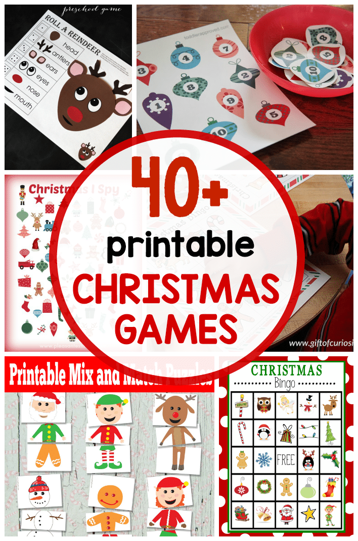 40+ free printable Christmas games for kids - The Measured Mom