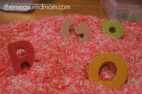 letters in rice hunt and match