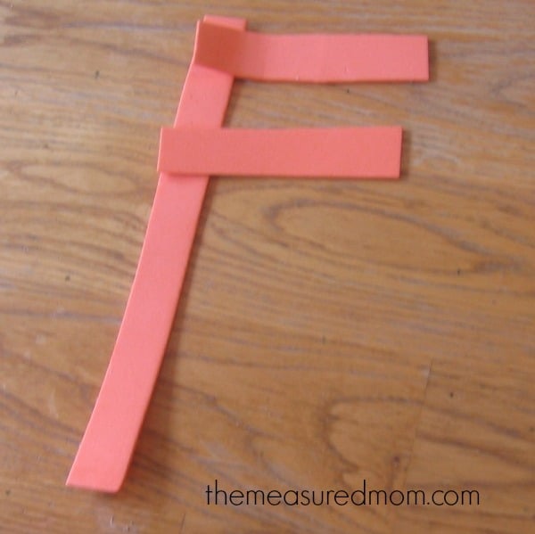letter F made out of foam