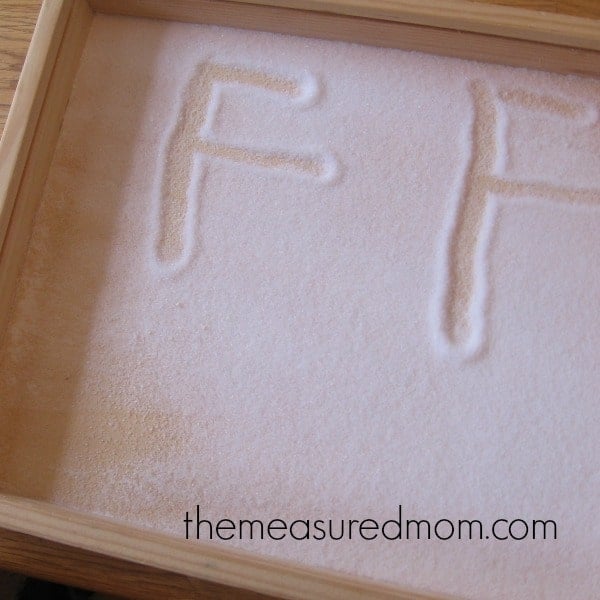 letter F made of salt