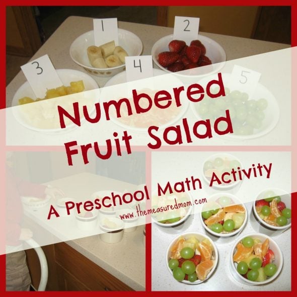 Teach counting as you're making lunch - with this numbered fruit salad. Your little one will be so proud to help make the meal while getting some math practice at the same time!