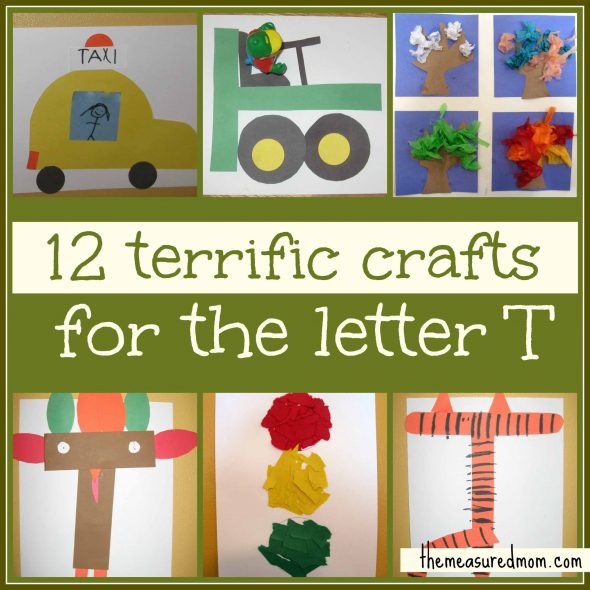 If you're looking for preschool crafts for letter T, you'll find what you need here! We've got 12 terrific craft ideas for you!
