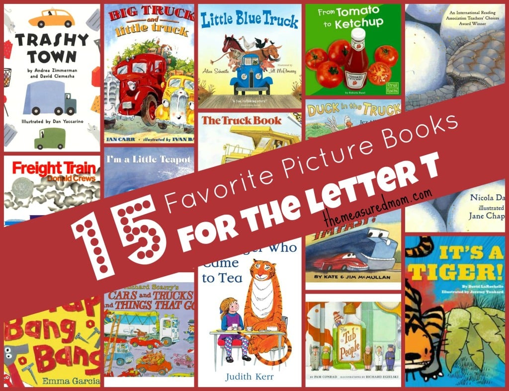Books to read for letter T - the measured mom