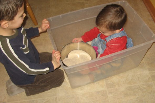 children with "sandbox"