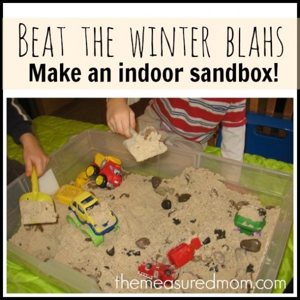 indoor sandbox - the measured mom