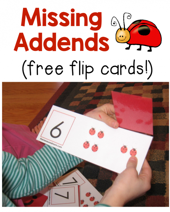 Here's a printable missing addend activity! Download 45 free missing addend flip cards. 