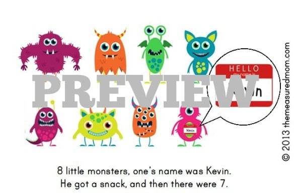 monster book printable (preview)