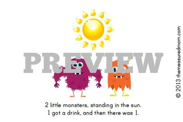 monster book printable (preview)