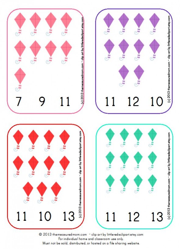 free kite printable clip cards