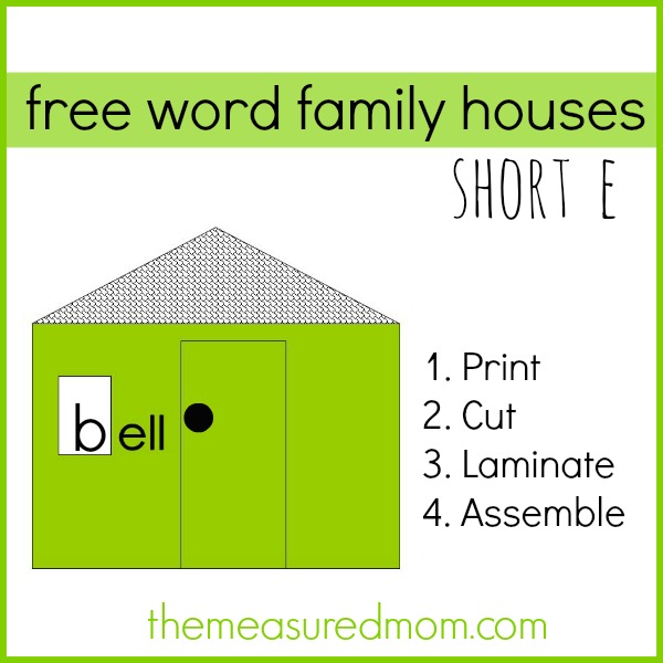 We've got our next set of Word Family Houses - get 7 free houses for short e!