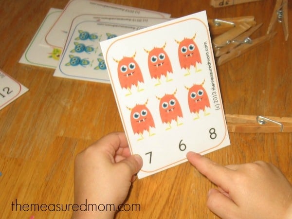 Check out this giant round-up of FREE monster math activities for kids from preschool-grade 1!