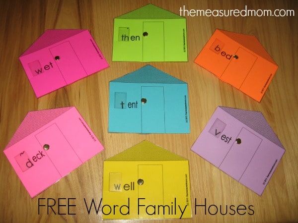 We've got our next set of Word Family Houses - get 7 free houses for short e!