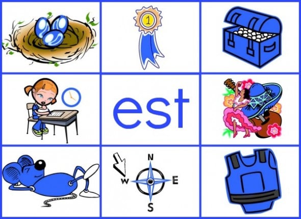 You'll find 7 free word family activities in this post - 7 read 'n stick mats for short e!