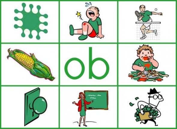 Looking for short o activities? Get 6 FREE word family mats and cards at The Measured Mom!