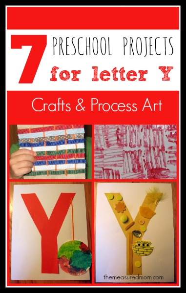 Find 7 creative letter Y crafts at The Measured Mom!