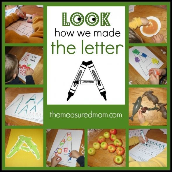 Ways to make the letter A - the measured mom