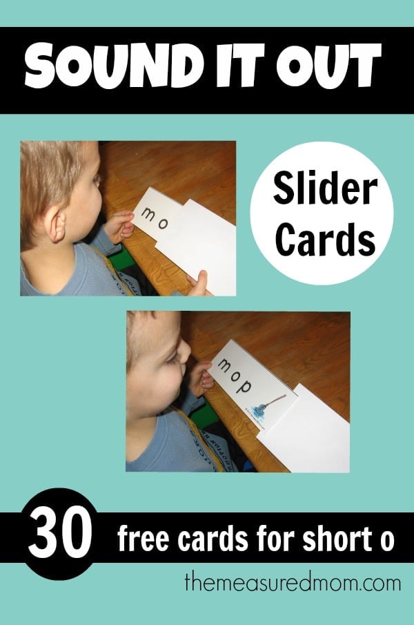 Teach kids to sound out words with these free printable word slider cards!
