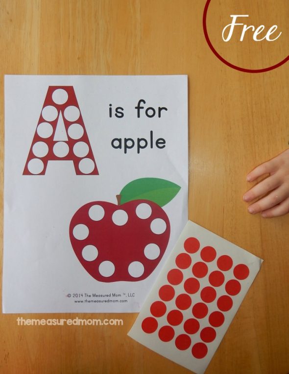 Get a free letter A printable for your toddler or preschooler.