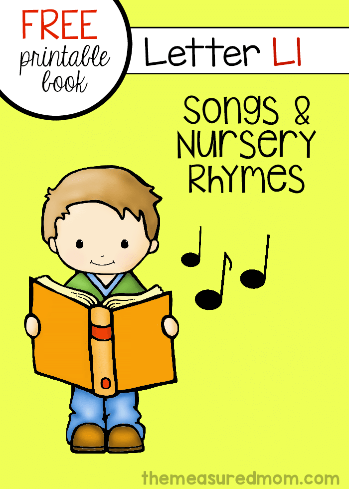 Looking for Letter L rhymes and songs to sing with your preschoolers? Here's a colorful book of six songs and rhymes that you can print for free!