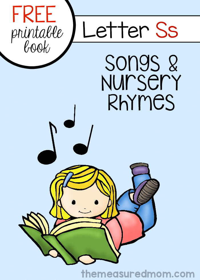 Check out this free printable mini-book of songs and rhymes for letter S!