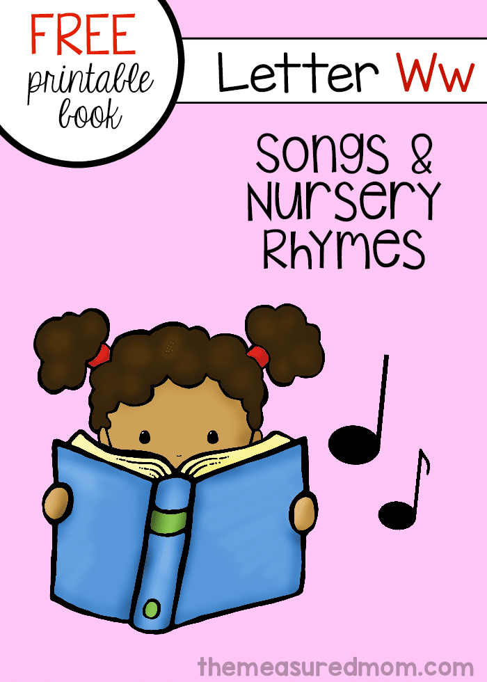 Print this free mini-book for a set of rhymes for letter W!
