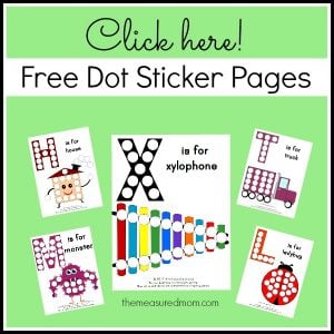Dot Sticker Pages - free from the measured mom