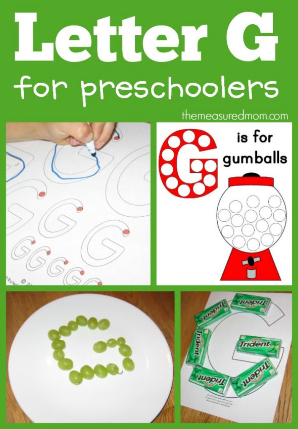 letter G for preschoolers