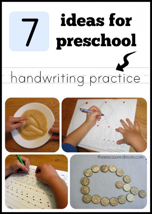 7 ideas for preschool handwriting practice