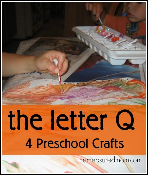 We had fun creating these four letter Q crafts for preschoolers.