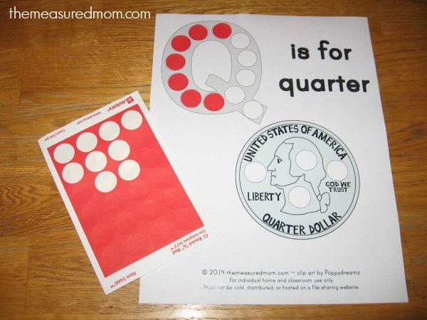 Teach your little one about the shape and sound of Q with this free printable!