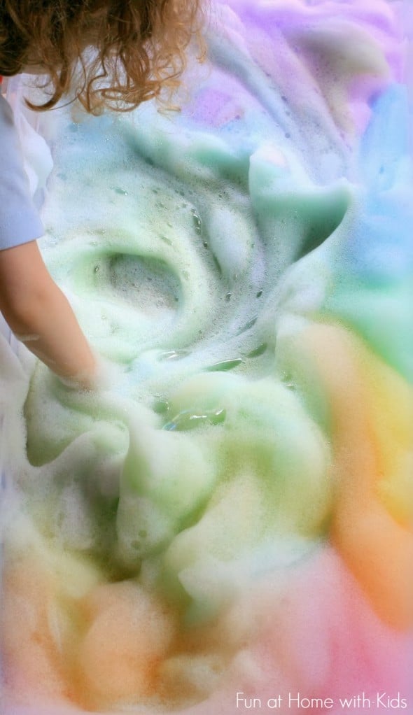 Bubbles make a great outdoor play activity! Here are seven fun ways to create and play with them. 