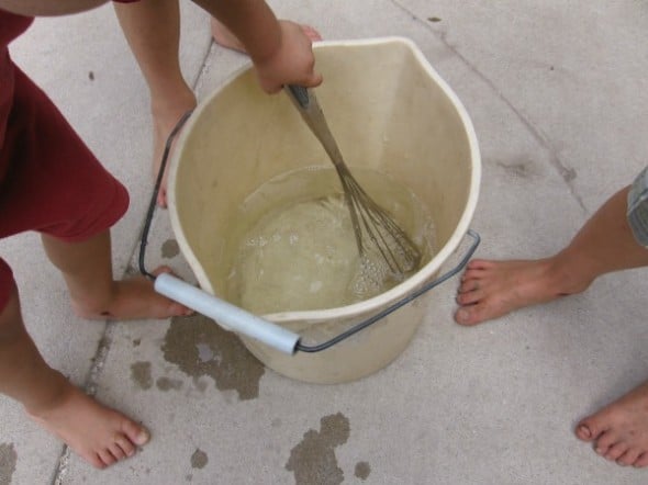 Bubbles make a great outdoor play activity! Here are seven fun ways to create and play with them. 