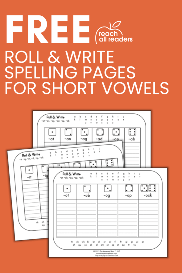 Need a spelling game for short vowel words? We love this roll & write short vowel activity - it's got 9 free pages!