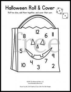 Looking for some fun math games for preschool and kindergarten? Grab some dice and markers and play these free printable roll and cover games for every season of the year! For 1 or 2 dice. 
