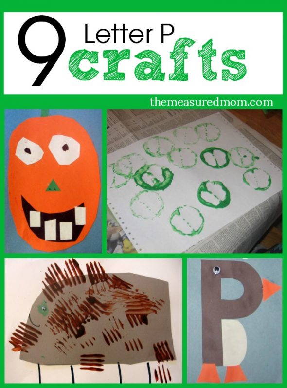 You'll love the variety in this set of 9 letter P crafts and art projects for kids!