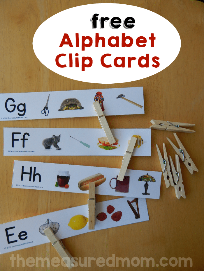 Print these free clip cards for a great letter sound activity! 