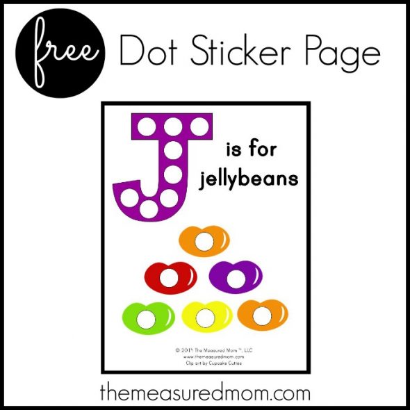 Get our free letter J printable - J is for jellybean!