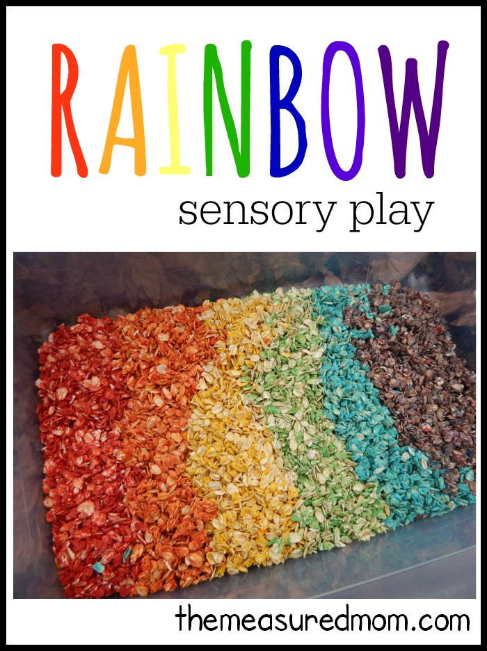 rainbow sensory play