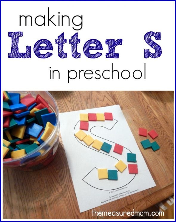 making letter S in preschool