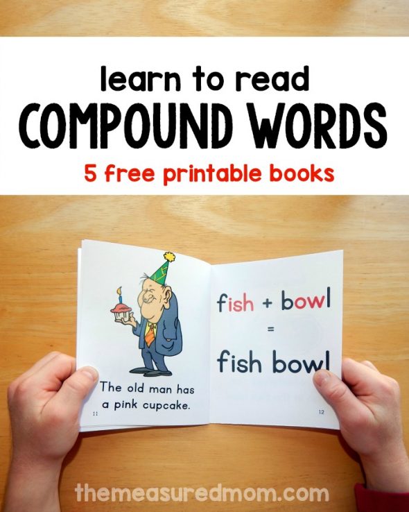 Teach kids to read compound words with these five FREE books! 