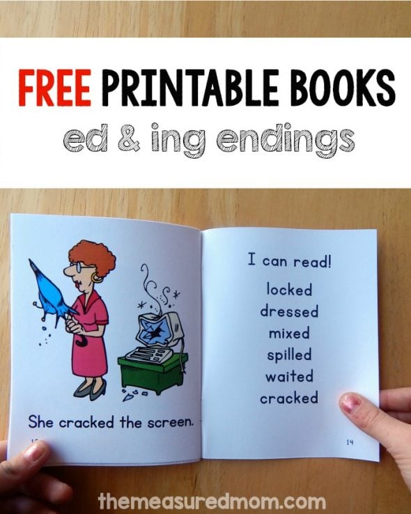 Teach kids to read words with ed and ing endings using these FREE books! 