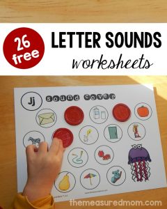Beginning sounds worksheets - The Measured Mom