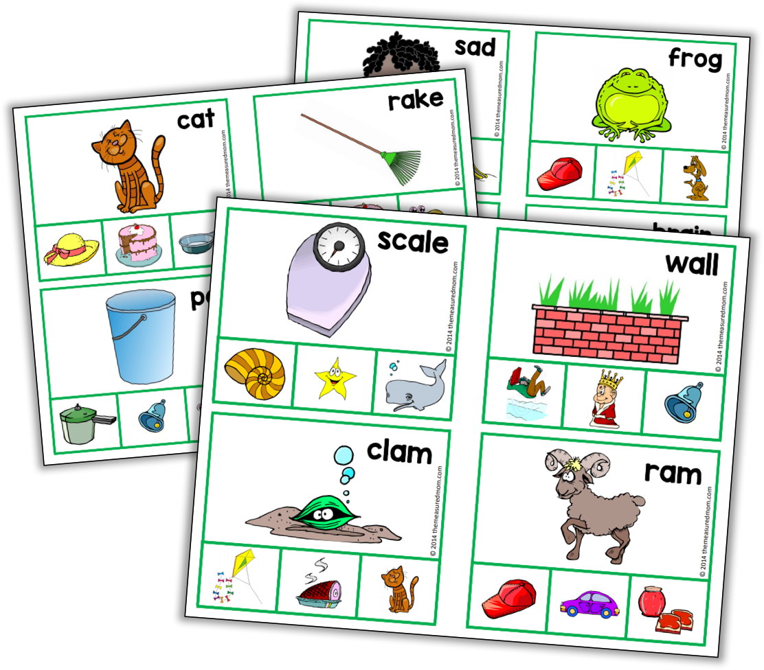 Rhyming clip cards The Measured Mom