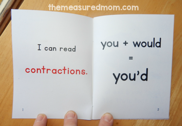 These free printable books are perfect to read alongside your contractions activities! 