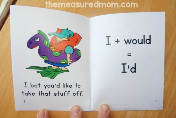 These free printable books are perfect to read alongside your contractions activities! 