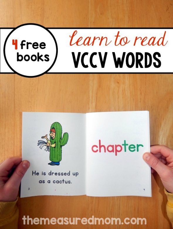Teach kids to read words with the VCCV pattern using these free phonics books! 