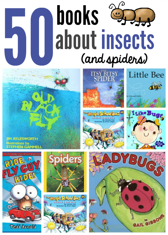 This huge list of books about insects is great for a preschool insect theme! (Bonus... get books about spiders too!)