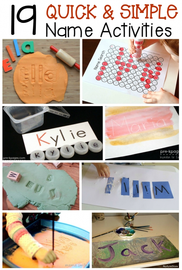 Check out these simple name activities for preschool and kindergarten - I love how quick they are to set up! 