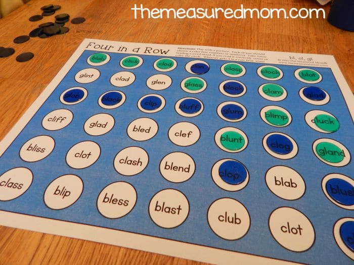 No-prep games for teaching beginning blends - The Measured Mom